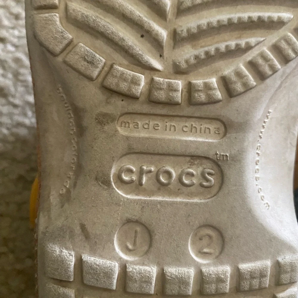 CROCS - Glittery Gold and White